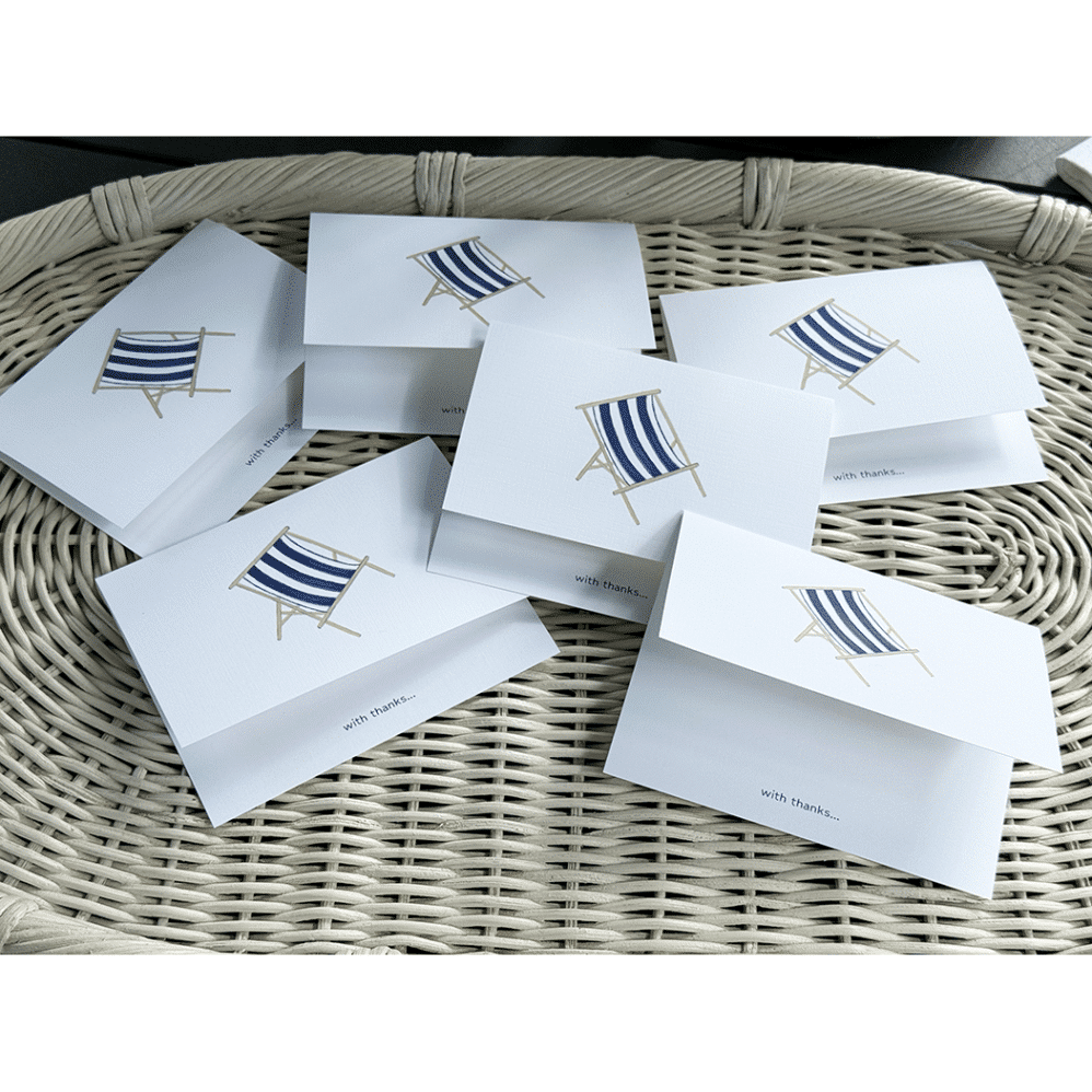 beach chair notes staged