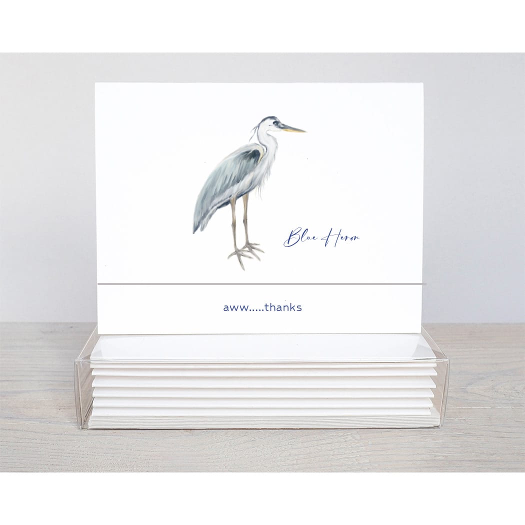blue heron aww thanks note card