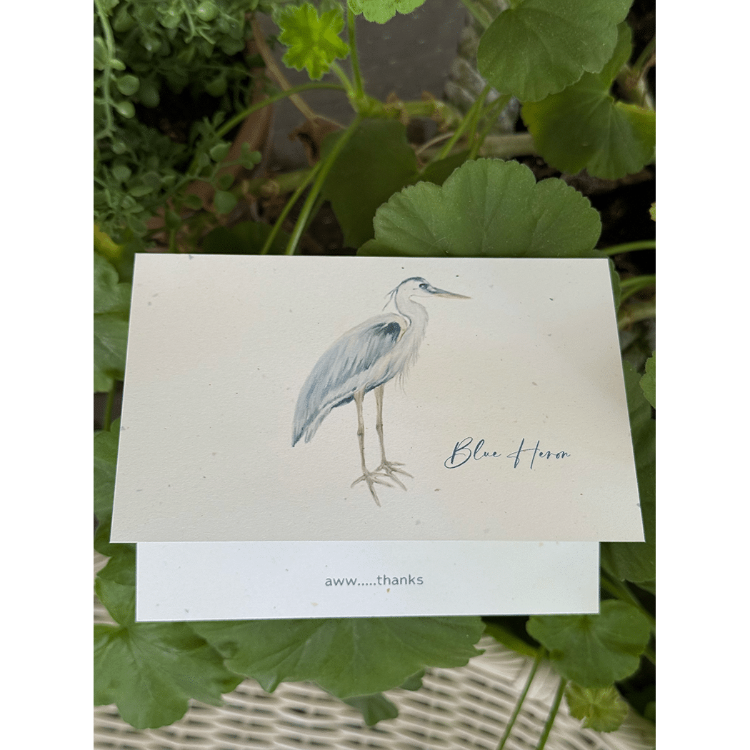 blue heron thank you note