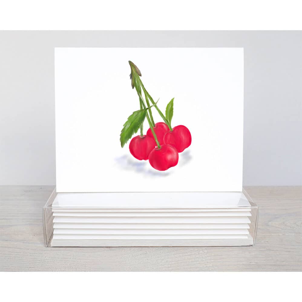 Red cherries Note Cards