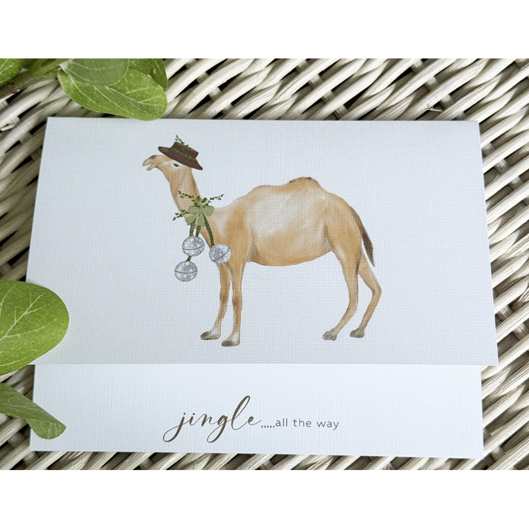 christmas camel note cards