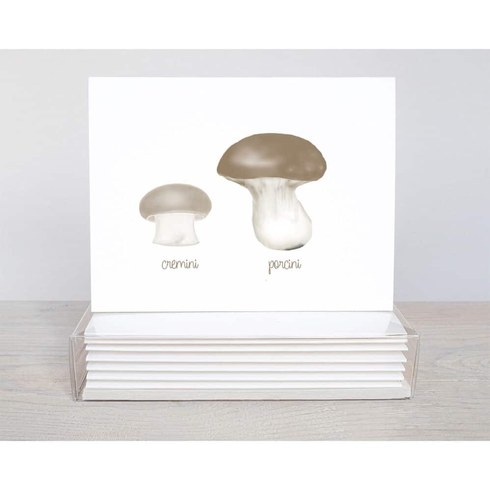 cremini and porcini note card