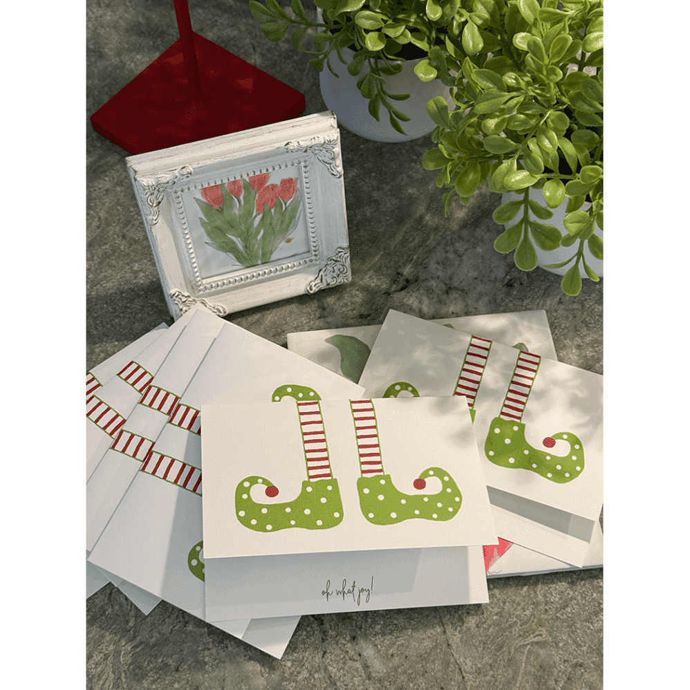 elf legs note card set