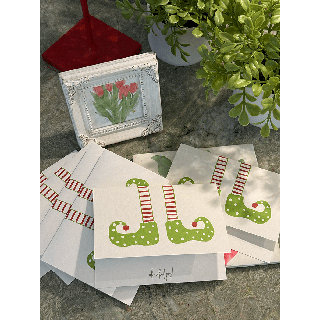 elf legs note card set