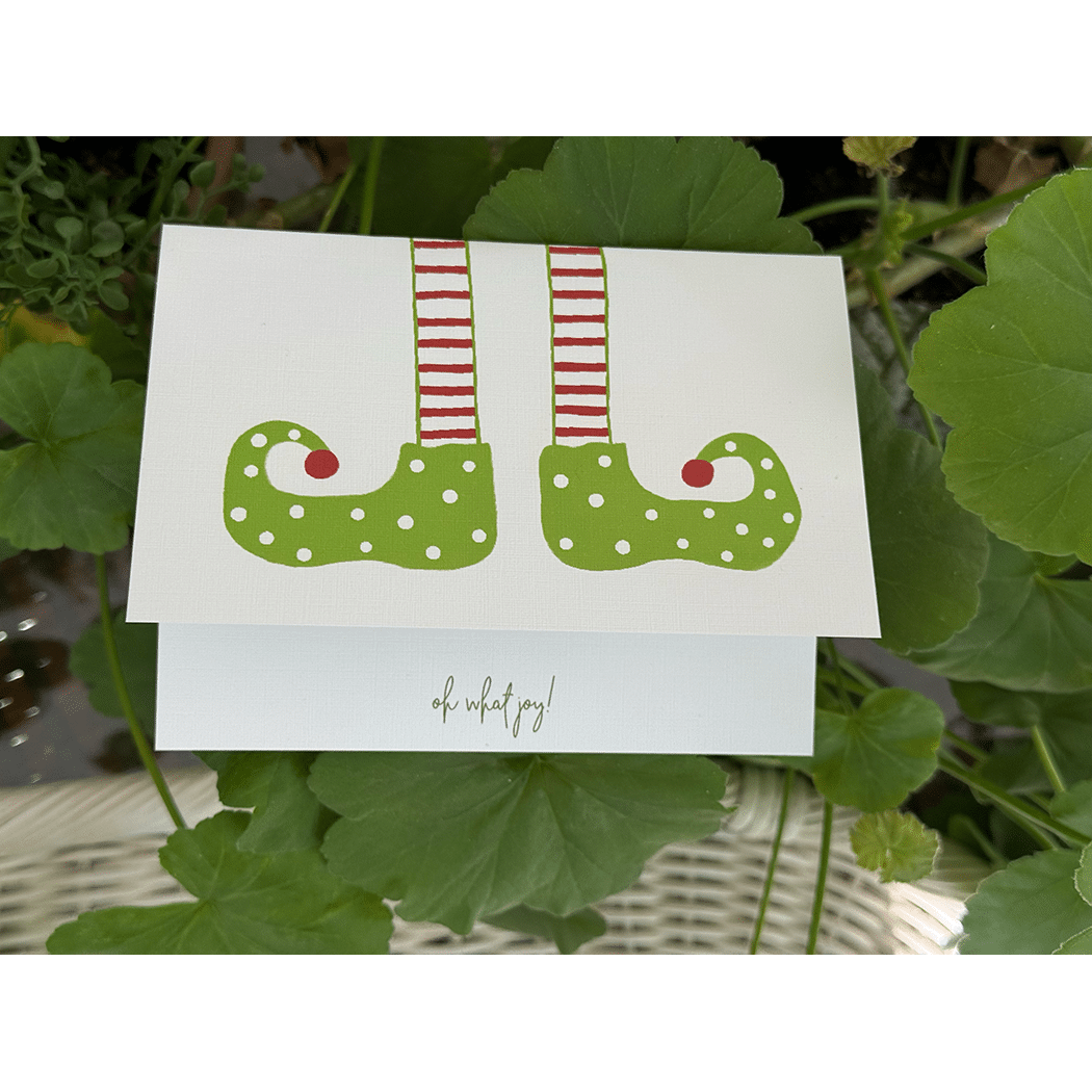 elf legs note card