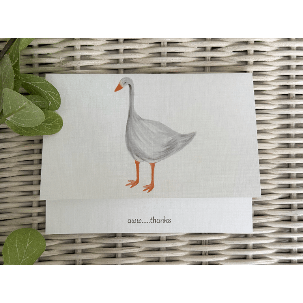 goose aww thanks note cards