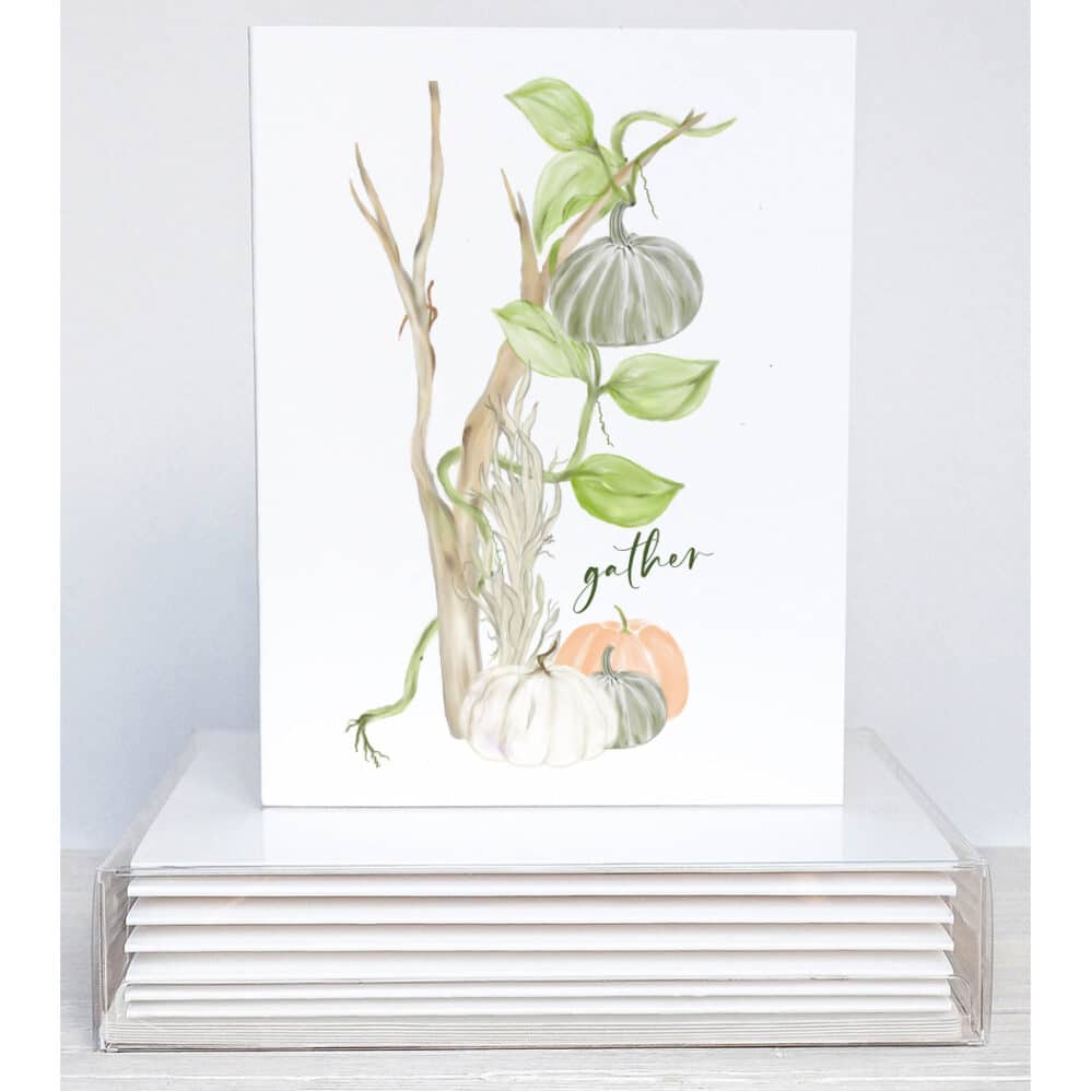 pumpkin gather note card