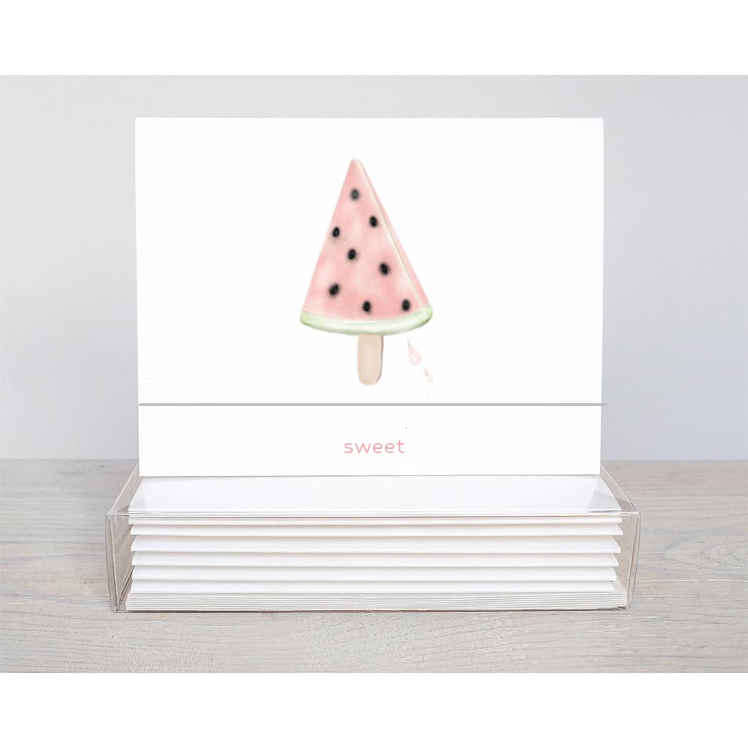 watermelon popsicle note card